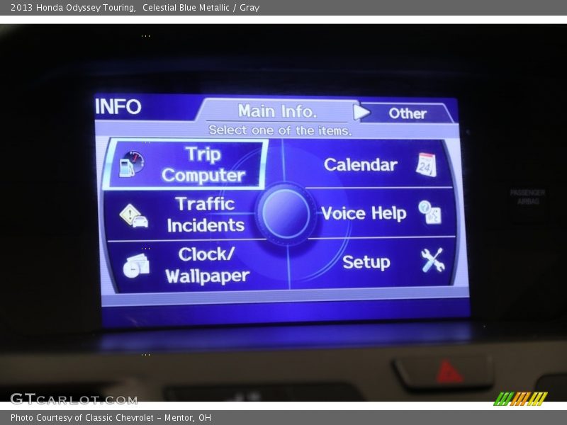 Celestial Blue Metallic / Gray 2013 Honda Odyssey Touring