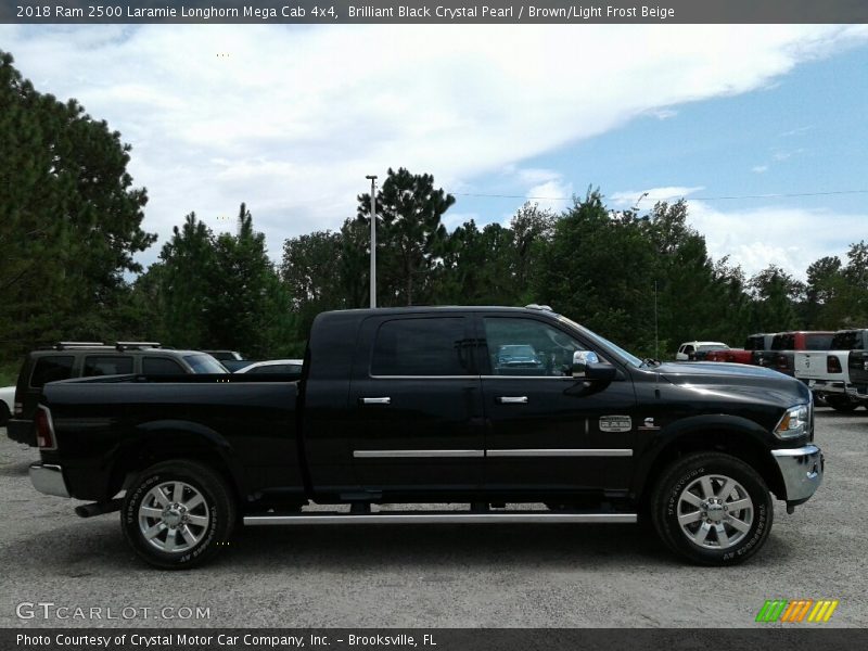 Brilliant Black Crystal Pearl / Brown/Light Frost Beige 2018 Ram 2500 Laramie Longhorn Mega Cab 4x4