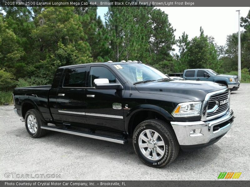 Brilliant Black Crystal Pearl / Brown/Light Frost Beige 2018 Ram 2500 Laramie Longhorn Mega Cab 4x4