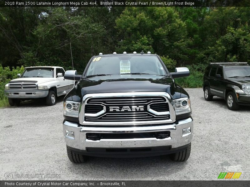 Brilliant Black Crystal Pearl / Brown/Light Frost Beige 2018 Ram 2500 Laramie Longhorn Mega Cab 4x4