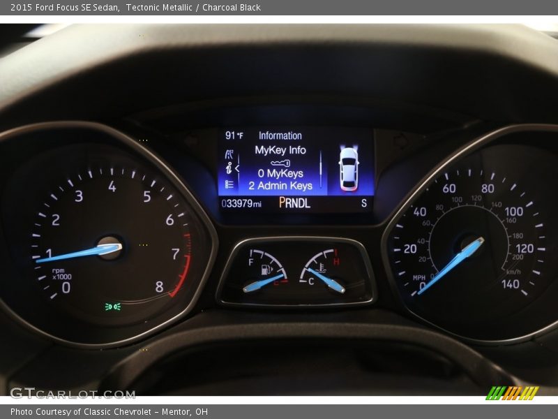 Tectonic Metallic / Charcoal Black 2015 Ford Focus SE Sedan