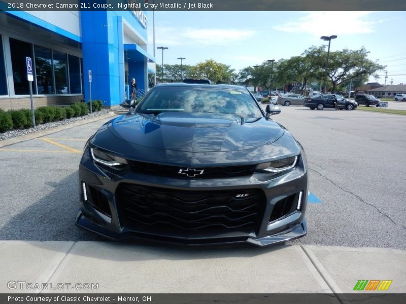 Nightfall Gray Metallic / Jet Black 2018 Chevrolet Camaro ZL1 Coupe