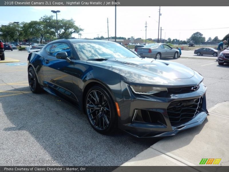 Nightfall Gray Metallic / Jet Black 2018 Chevrolet Camaro ZL1 Coupe