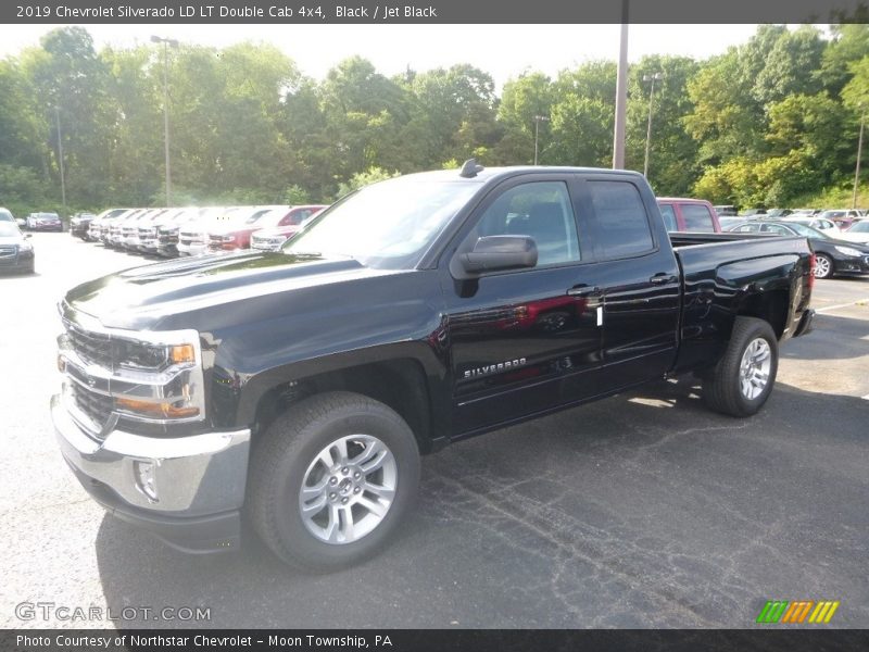 Black / Jet Black 2019 Chevrolet Silverado LD LT Double Cab 4x4