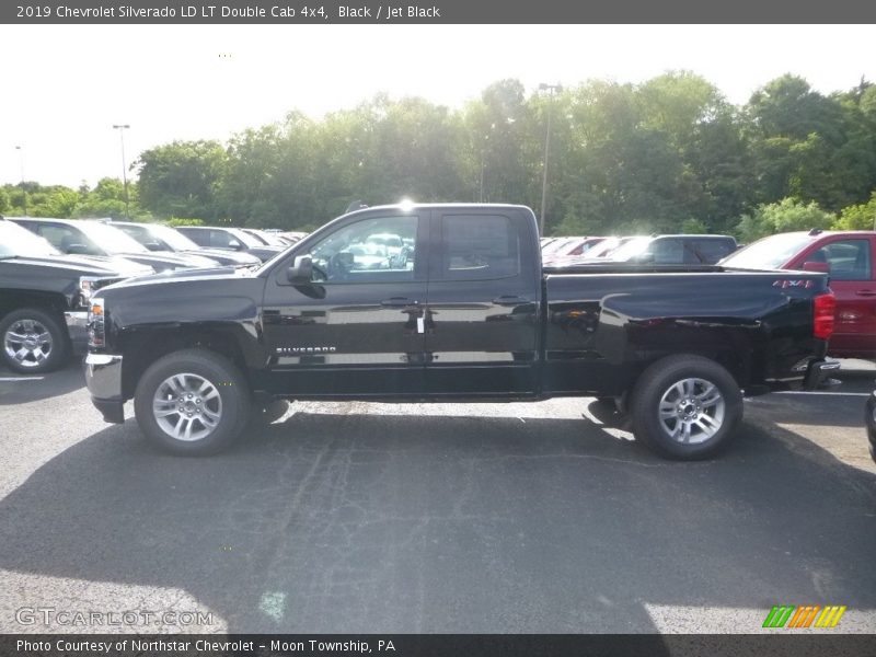 Black / Jet Black 2019 Chevrolet Silverado LD LT Double Cab 4x4