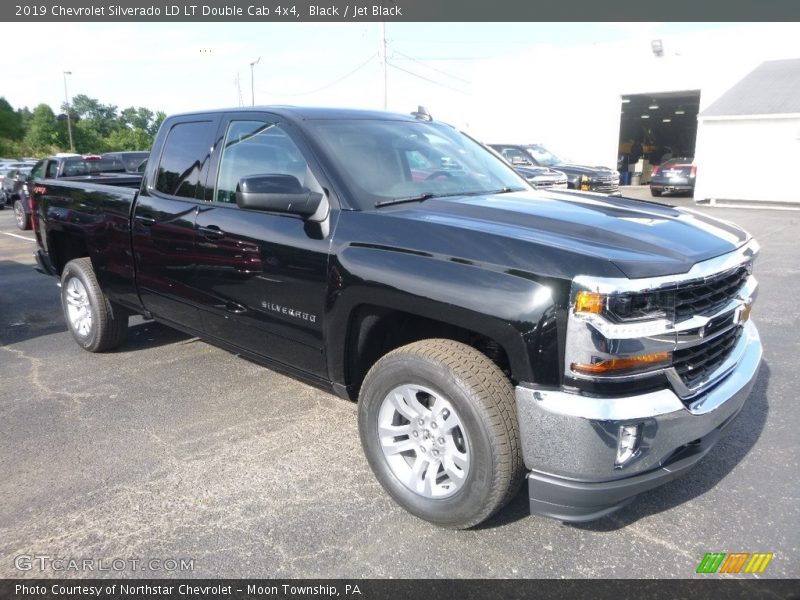 Black / Jet Black 2019 Chevrolet Silverado LD LT Double Cab 4x4