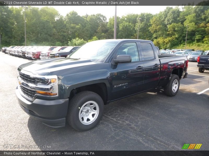 Graphite Metallic / Dark Ash/Jet Black 2019 Chevrolet Silverado LD WT Double Cab 4x4