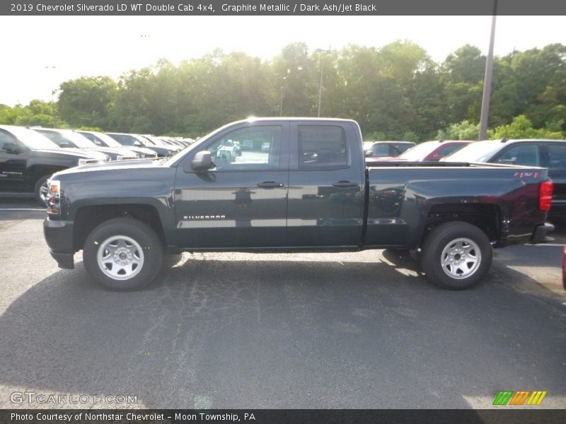 Graphite Metallic / Dark Ash/Jet Black 2019 Chevrolet Silverado LD WT Double Cab 4x4
