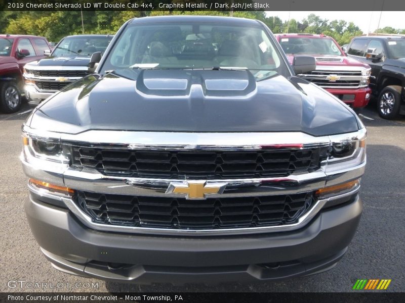Graphite Metallic / Dark Ash/Jet Black 2019 Chevrolet Silverado LD WT Double Cab 4x4