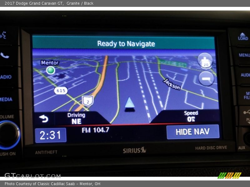 Granite / Black 2017 Dodge Grand Caravan GT