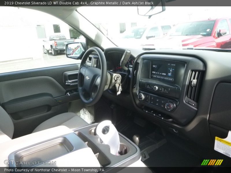 Graphite Metallic / Dark Ash/Jet Black 2019 Chevrolet Silverado LD WT Double Cab 4x4
