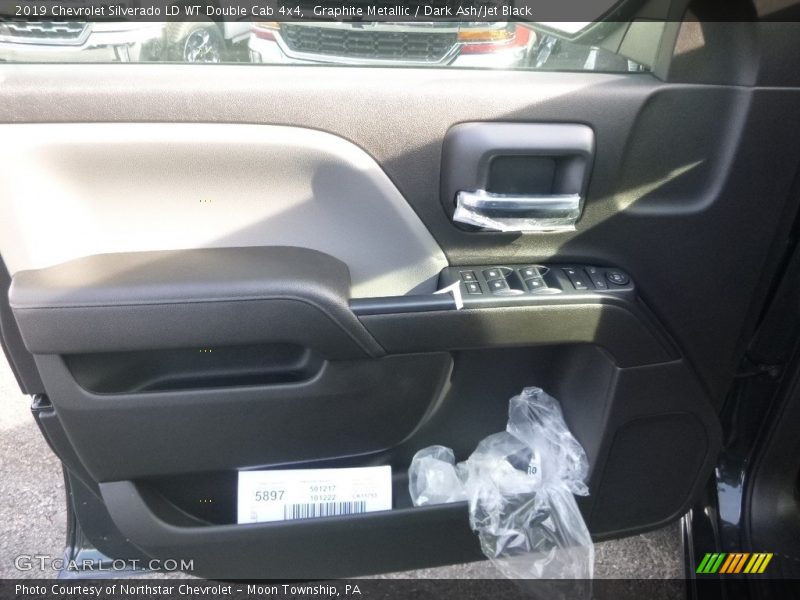 Graphite Metallic / Dark Ash/Jet Black 2019 Chevrolet Silverado LD WT Double Cab 4x4