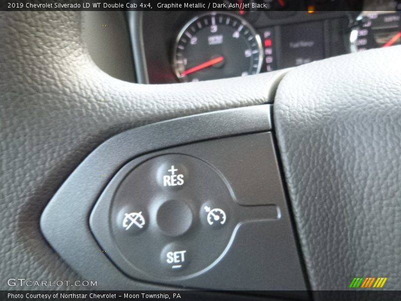 Graphite Metallic / Dark Ash/Jet Black 2019 Chevrolet Silverado LD WT Double Cab 4x4