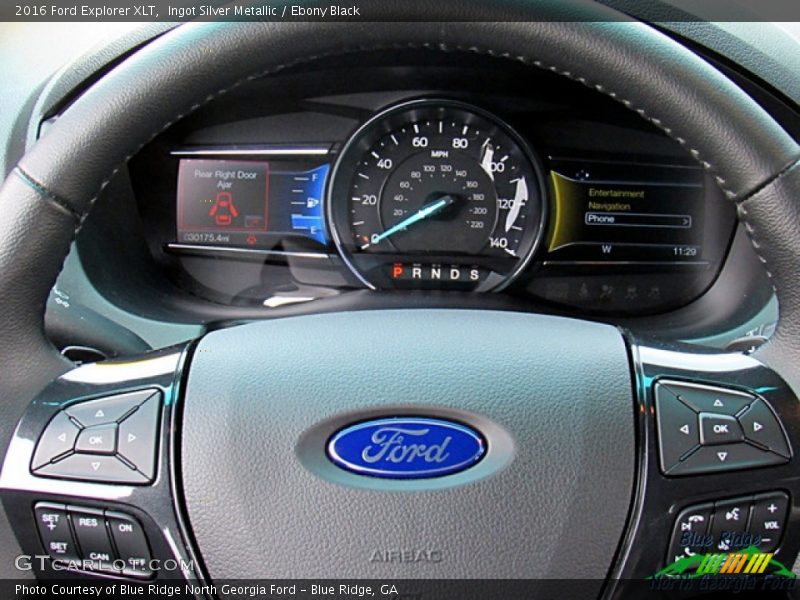 Ingot Silver Metallic / Ebony Black 2016 Ford Explorer XLT