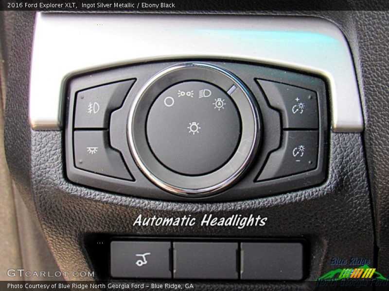Ingot Silver Metallic / Ebony Black 2016 Ford Explorer XLT