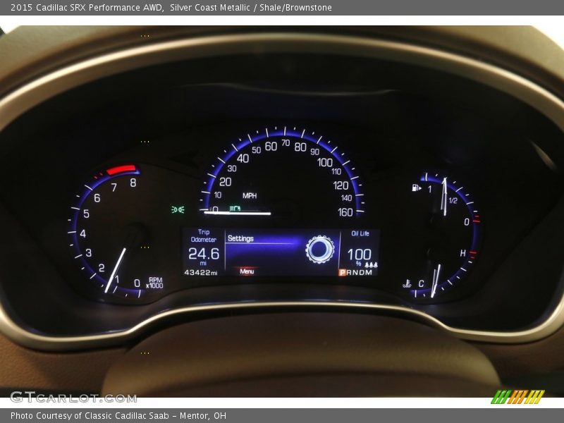 Silver Coast Metallic / Shale/Brownstone 2015 Cadillac SRX Performance AWD