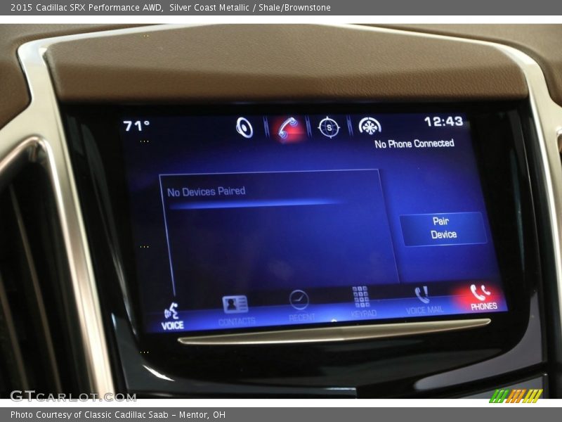 Silver Coast Metallic / Shale/Brownstone 2015 Cadillac SRX Performance AWD