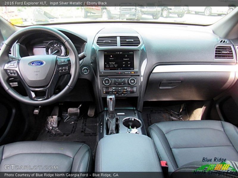 Ingot Silver Metallic / Ebony Black 2016 Ford Explorer XLT
