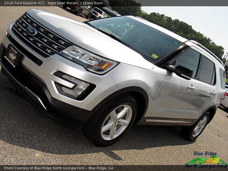 Ingot Silver Metallic / Ebony Black 2016 Ford Explorer XLT