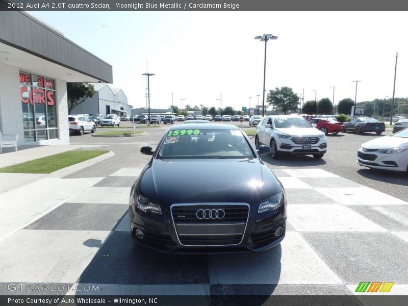 Moonlight Blue Metallic / Cardamom Beige 2012 Audi A4 2.0T quattro Sedan
