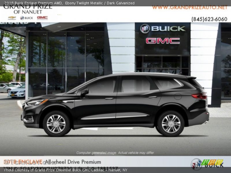 Ebony Twilight Metallic / Dark Galvanized 2018 Buick Enclave Premium AWD