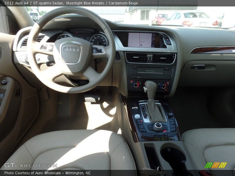 Moonlight Blue Metallic / Cardamom Beige 2012 Audi A4 2.0T quattro Sedan