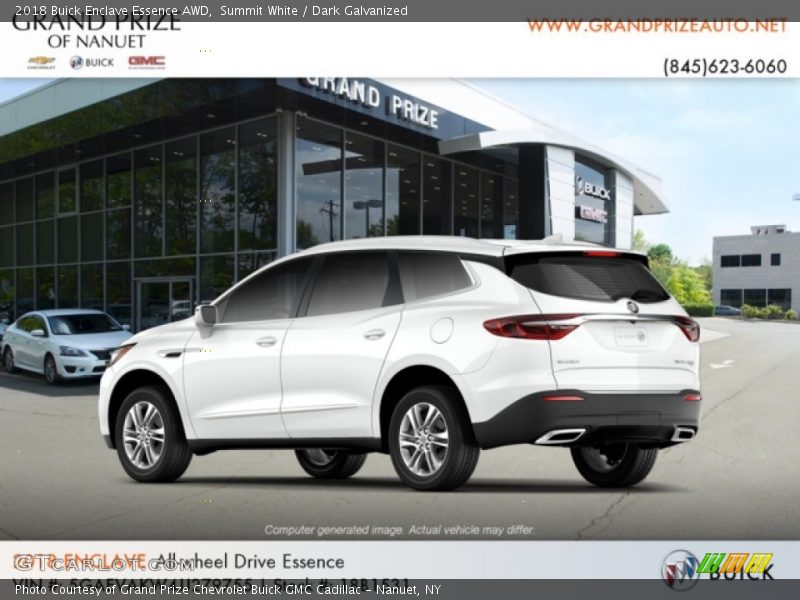 Summit White / Dark Galvanized 2018 Buick Enclave Essence AWD