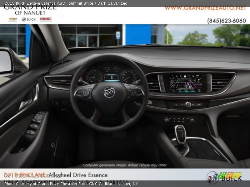Summit White / Dark Galvanized 2018 Buick Enclave Essence AWD