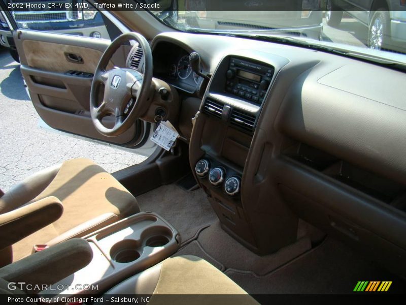 Taffeta White / Saddle 2002 Honda CR-V EX 4WD
