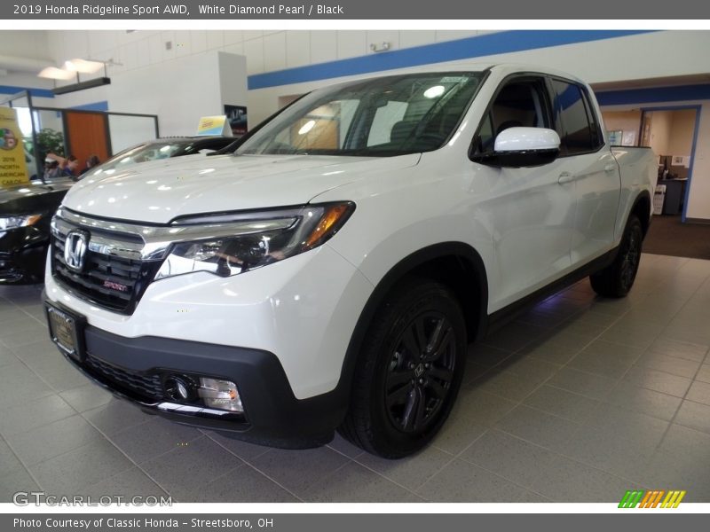 White Diamond Pearl / Black 2019 Honda Ridgeline Sport AWD