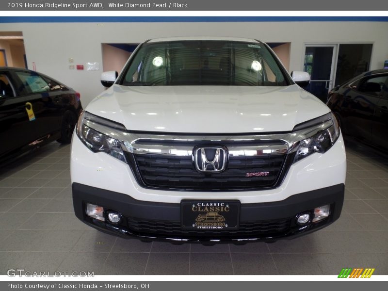 White Diamond Pearl / Black 2019 Honda Ridgeline Sport AWD