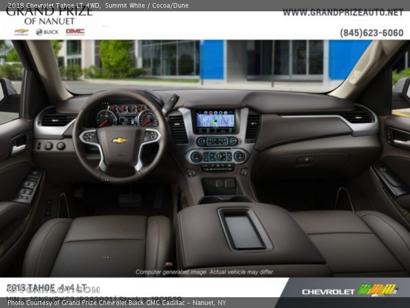 Summit White / Cocoa/Dune 2018 Chevrolet Tahoe LT 4WD