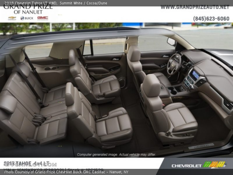 Summit White / Cocoa/Dune 2018 Chevrolet Tahoe LT 4WD