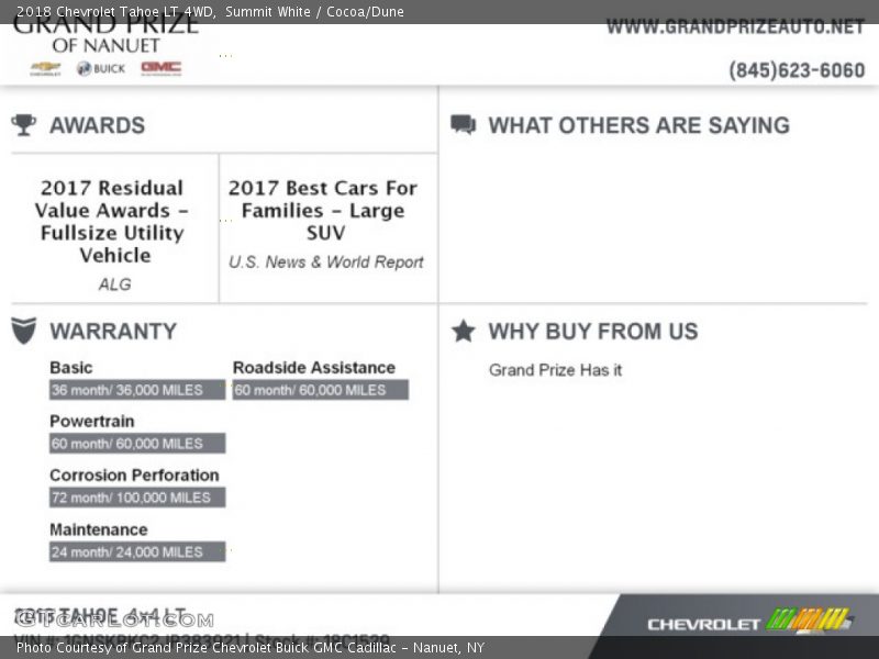 Summit White / Cocoa/Dune 2018 Chevrolet Tahoe LT 4WD