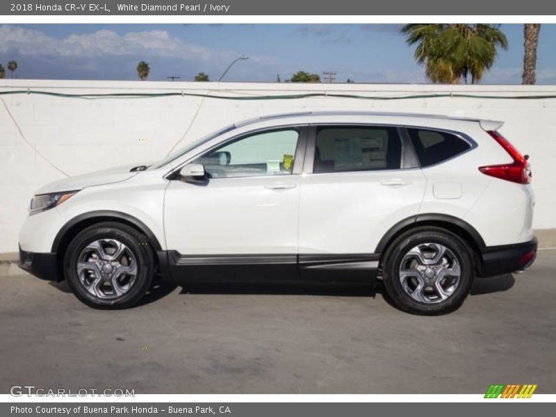 White Diamond Pearl / Ivory 2018 Honda CR-V EX-L