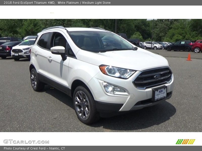 White Platinum / Medium Light Stone 2018 Ford EcoSport Titanium 4WD
