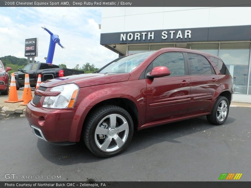 Deep Ruby Red Metallic / Ebony 2008 Chevrolet Equinox Sport AWD