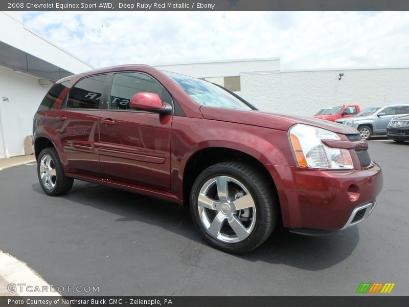 Deep Ruby Red Metallic / Ebony 2008 Chevrolet Equinox Sport AWD