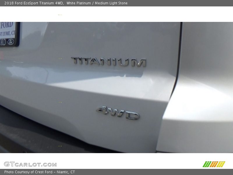 White Platinum / Medium Light Stone 2018 Ford EcoSport Titanium 4WD