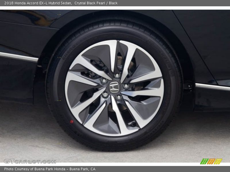Crystal Black Pearl / Black 2018 Honda Accord EX-L Hybrid Sedan