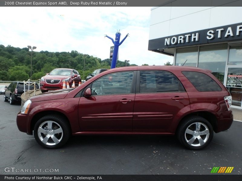 Deep Ruby Red Metallic / Ebony 2008 Chevrolet Equinox Sport AWD