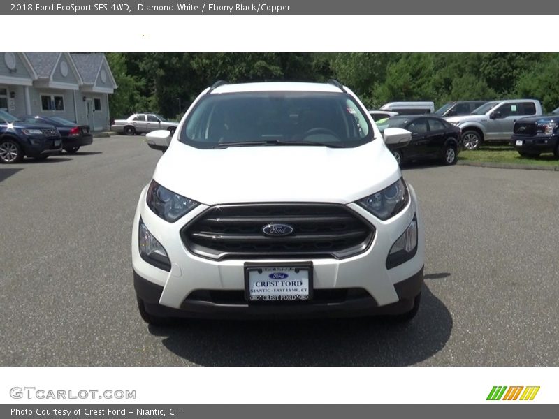Diamond White / Ebony Black/Copper 2018 Ford EcoSport SES 4WD