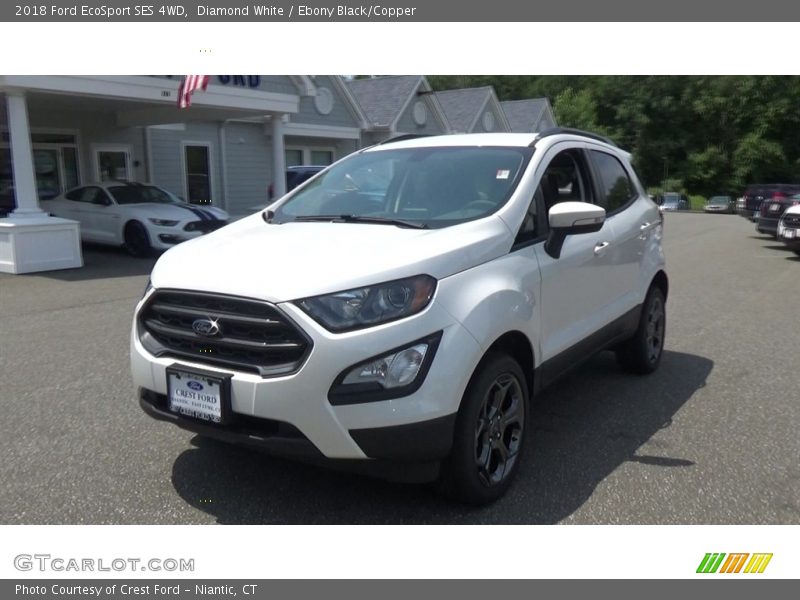 Diamond White / Ebony Black/Copper 2018 Ford EcoSport SES 4WD