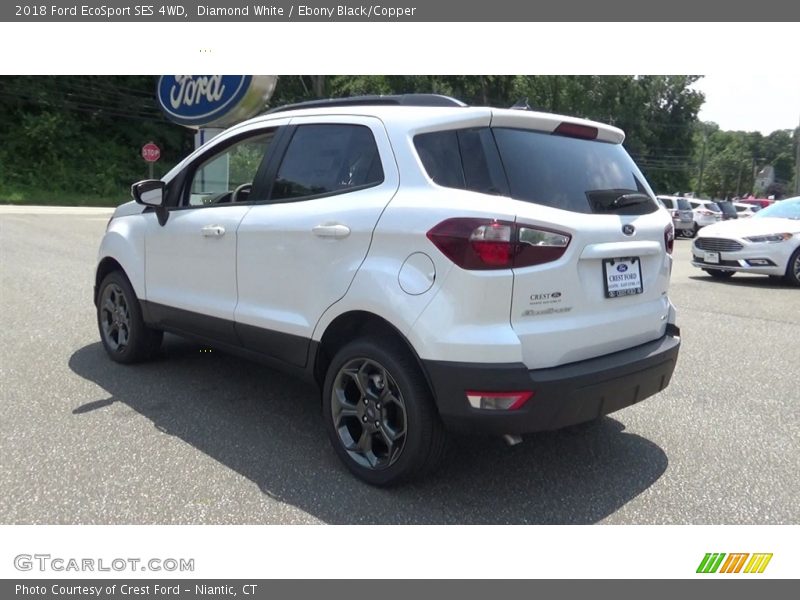 Diamond White / Ebony Black/Copper 2018 Ford EcoSport SES 4WD