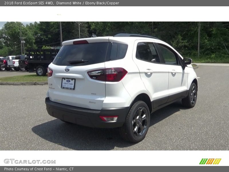 Diamond White / Ebony Black/Copper 2018 Ford EcoSport SES 4WD