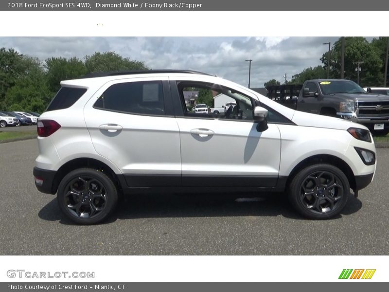 Diamond White / Ebony Black/Copper 2018 Ford EcoSport SES 4WD