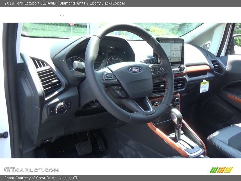 Diamond White / Ebony Black/Copper 2018 Ford EcoSport SES 4WD