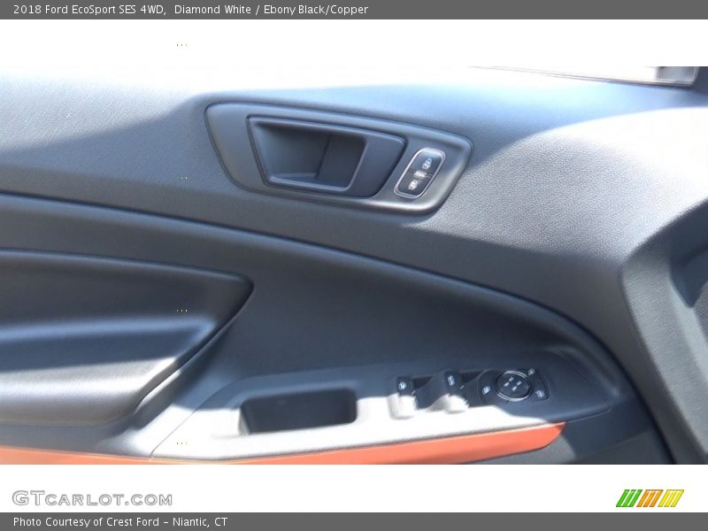 Diamond White / Ebony Black/Copper 2018 Ford EcoSport SES 4WD