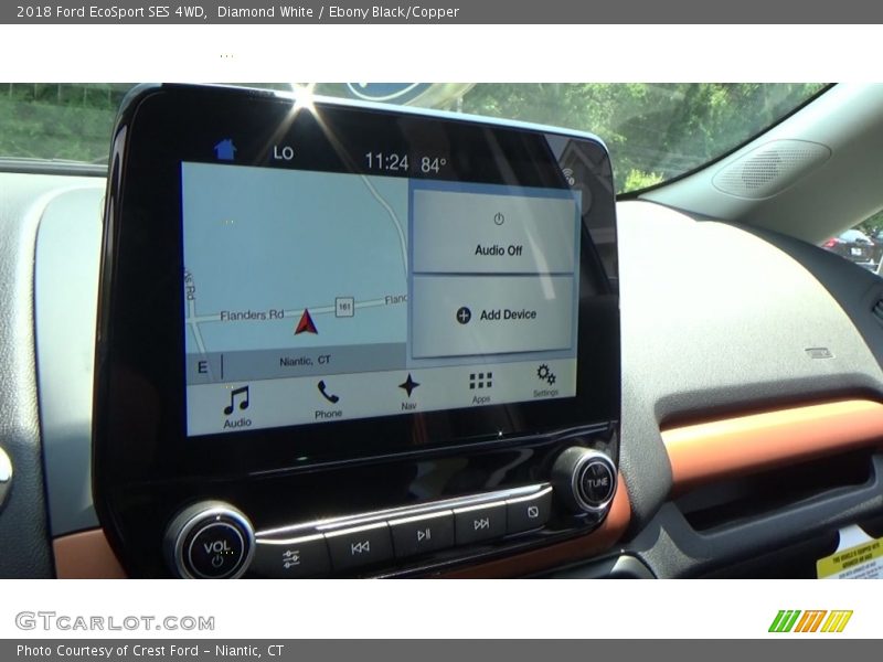 Diamond White / Ebony Black/Copper 2018 Ford EcoSport SES 4WD