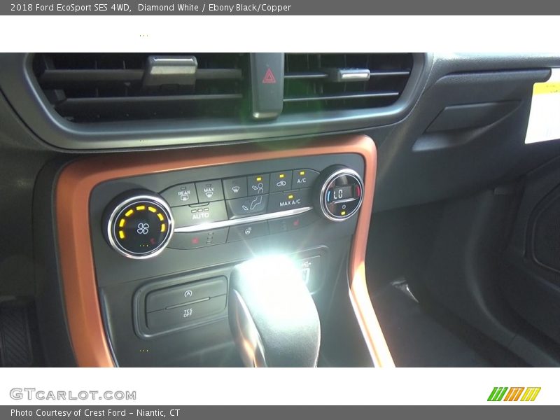 Diamond White / Ebony Black/Copper 2018 Ford EcoSport SES 4WD